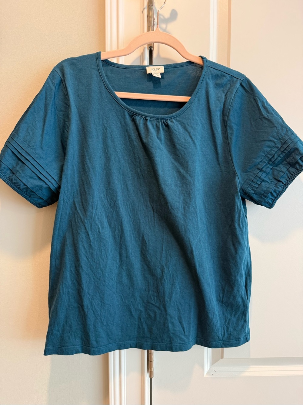 J. Crew Deep Teal Short Sleeve Scoop Neck Tee